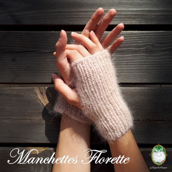 Kit Tricot: Manchettes Florette (sans aiguilles) – Image 2